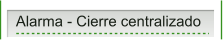 Alarma - Cierre centralizado